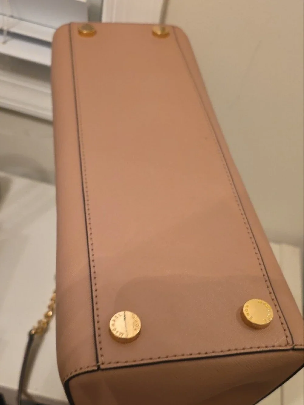 Michael Kors Mauve/Blush Saffiano Leather Chain-Handle Tote - Picture 4 of 4